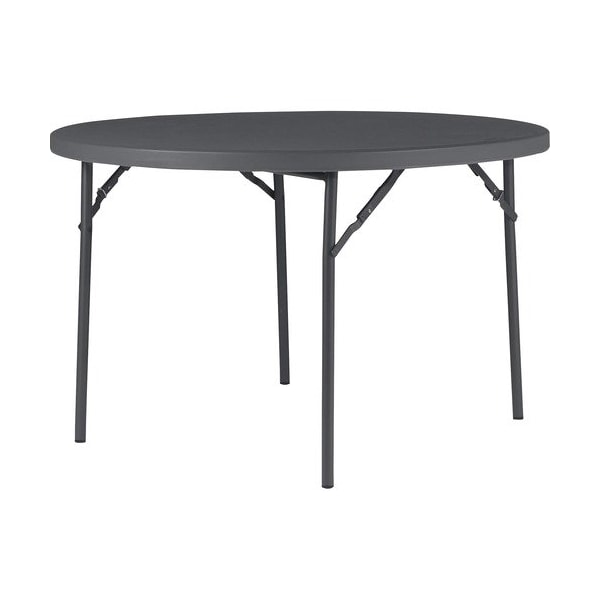 Cosco Home And Office Products Table, Folding, Round, 48inWx48inLx29-3/10inH, Gray CSC60533SGY1E - main